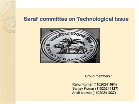 Saraf Commitee Report 